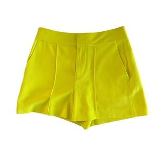 Alice + Olivia Bright Yellow High Waist Shorts